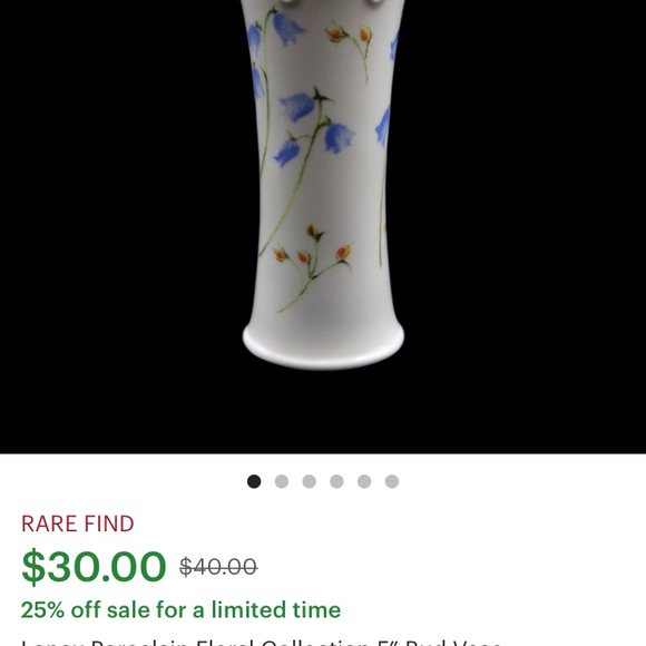 LENOX CHINA BUD VASE - Picture 9 of 10